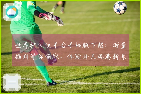 世界杯投注平台手机版下载：海量福利等你领取，体验非凡观赛新乐趣